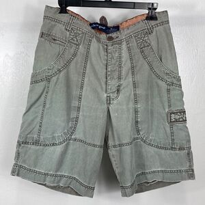 ❤️Last Chance Life Is Good Cotton Gray Flat Front Cargo Hiking Shorts